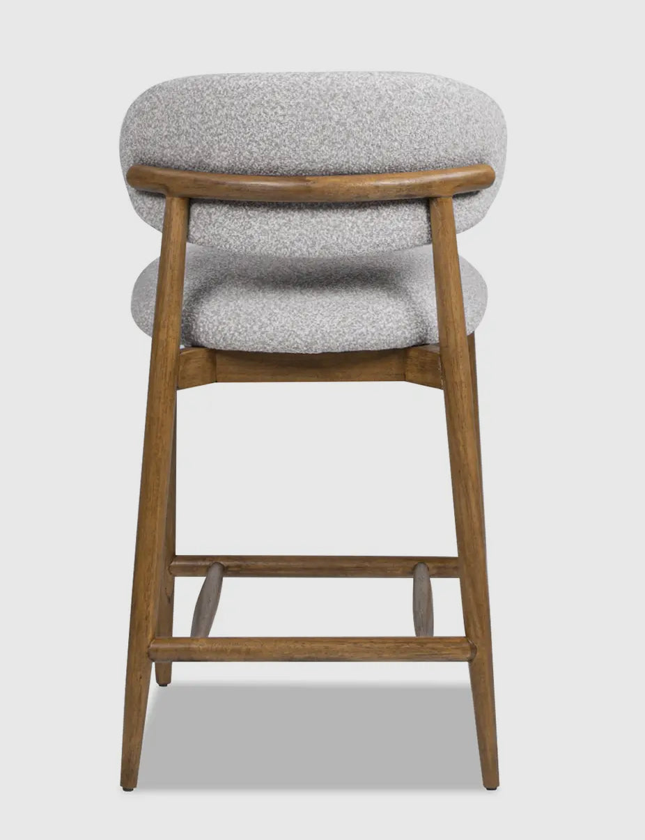 Modern Wood Upholstered Counter Stool