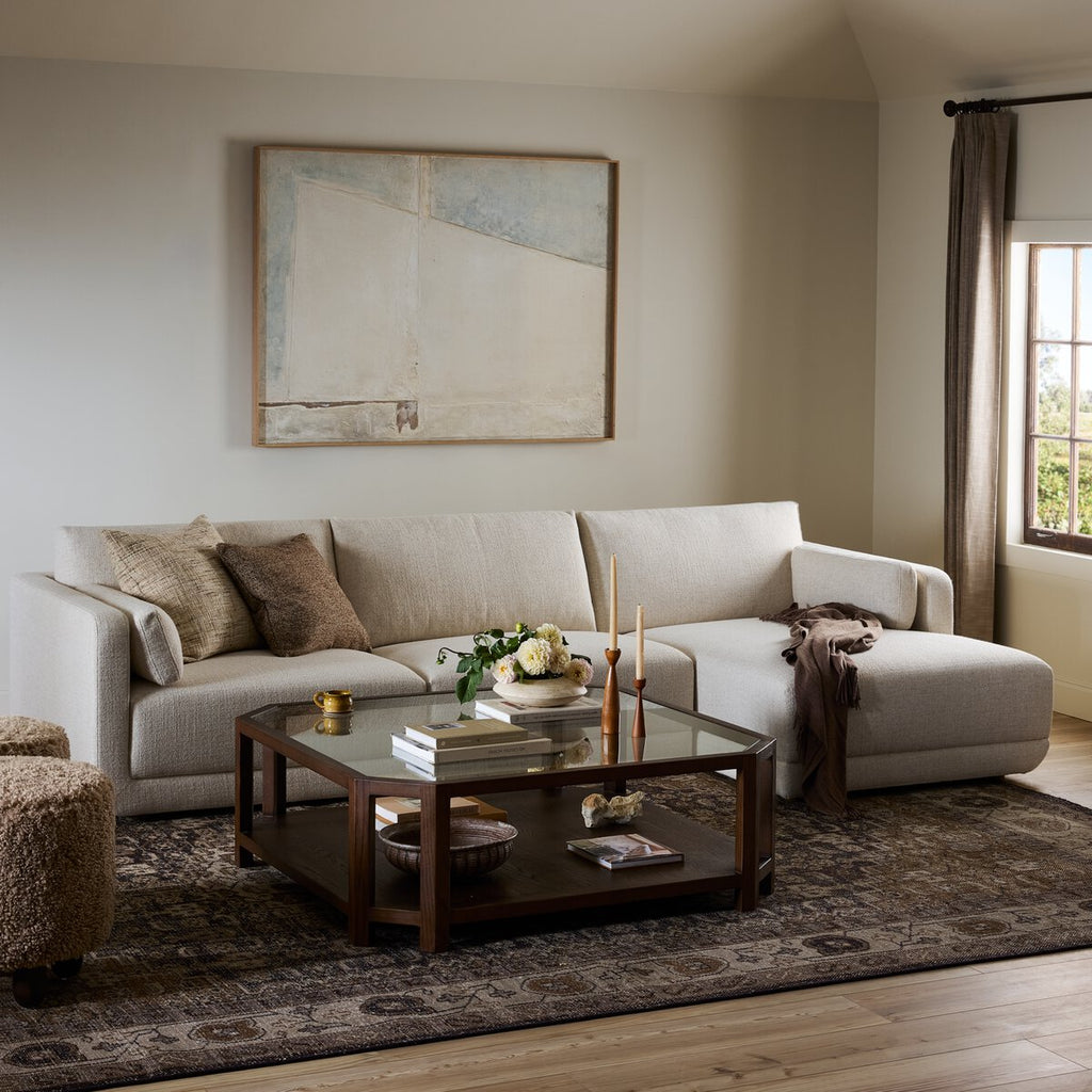 Linear Cream Sectional