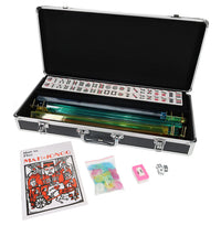Luxury Black Aluminum Mahjong Set with Case