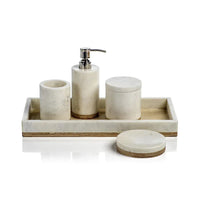 Marble & Balsa Wood Soap Dispenser