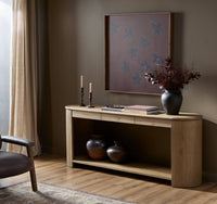 Mesa consola de roble