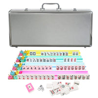 Luxury Black Aluminum Mahjong Set with Case