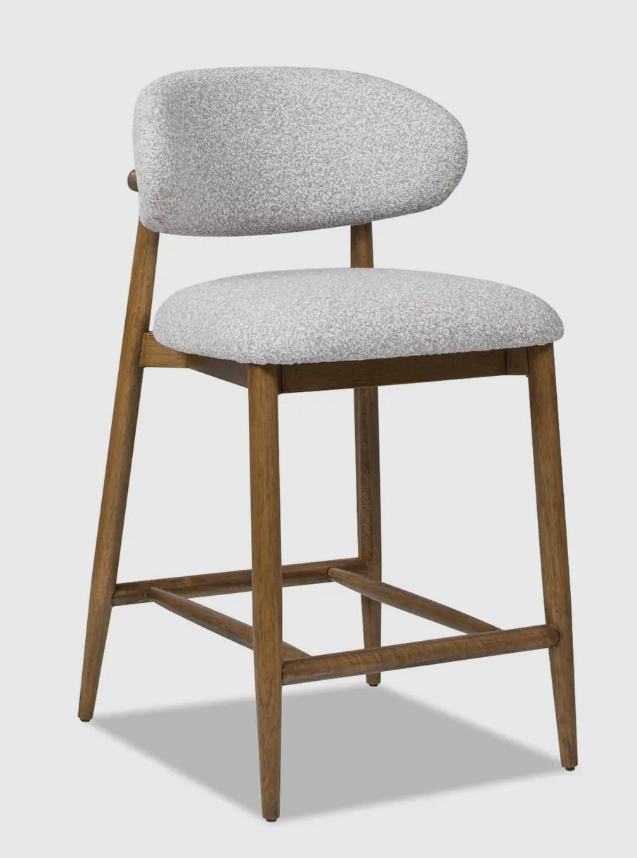 Modern Wood Upholstered Counter Stool