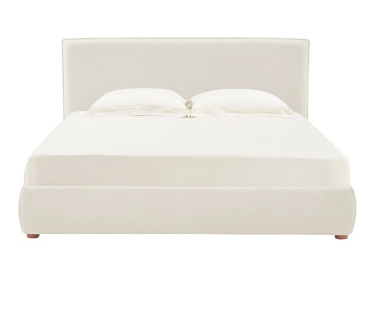 Ivory Boucle Bed