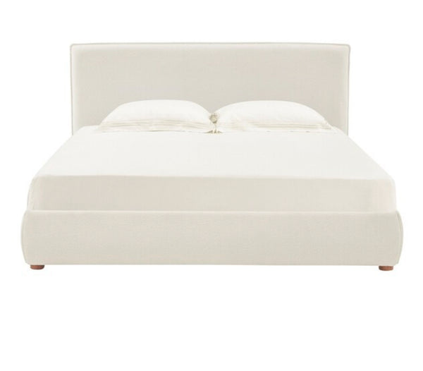 Ivory Boucle Bed