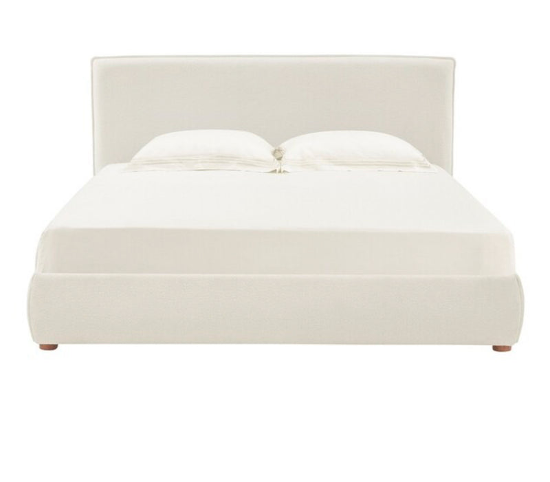 Ivory Boucle Bed