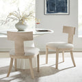 Wood and Fabric Dining Chair
