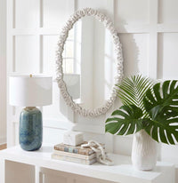Coral Oval Mirror