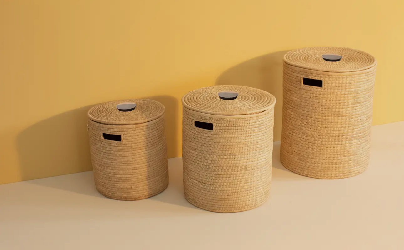 Handwoven storage basket