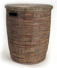 Wolof Woven Flat lid Basket