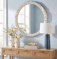 Ruffle Round Mirror