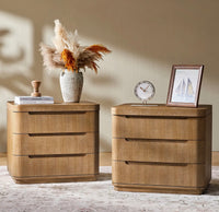Curve 3 Drawer Nightstand