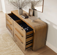 6 Drawer Wood Dresser