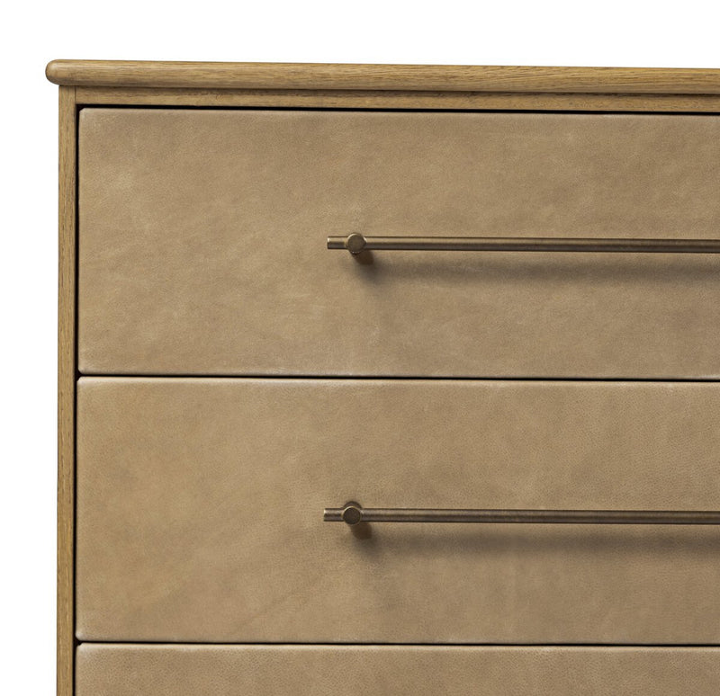 Tan Leather Dresser