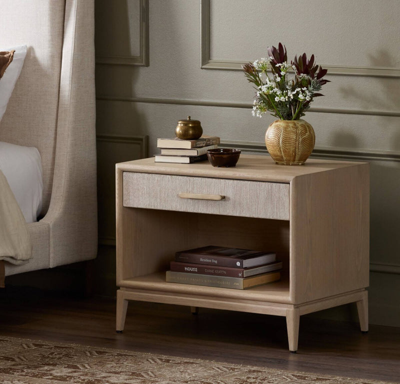 Natural Oak Single Drawer Nightstand