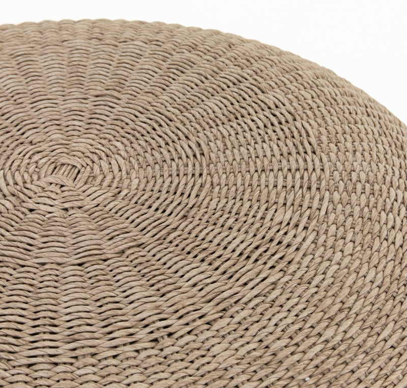 Wicker Weave Round Coffee Table | Outdoor All-Weather Accent