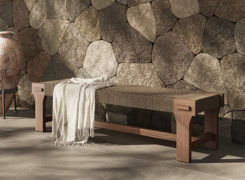 Woven Outdoor Bench