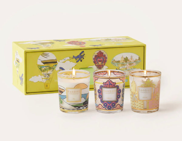 Baobab TRIO TRAVEL CANDLES RIO-MEXICO-MIAMI