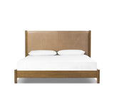 Tan Leather Bed