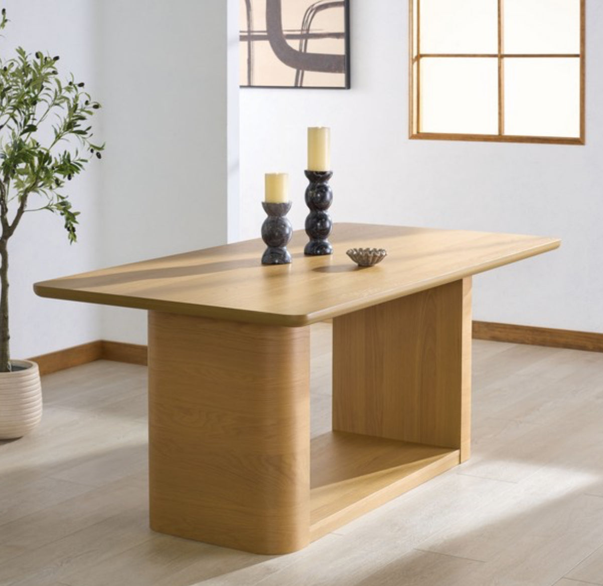 Sleek Natural Dining Table