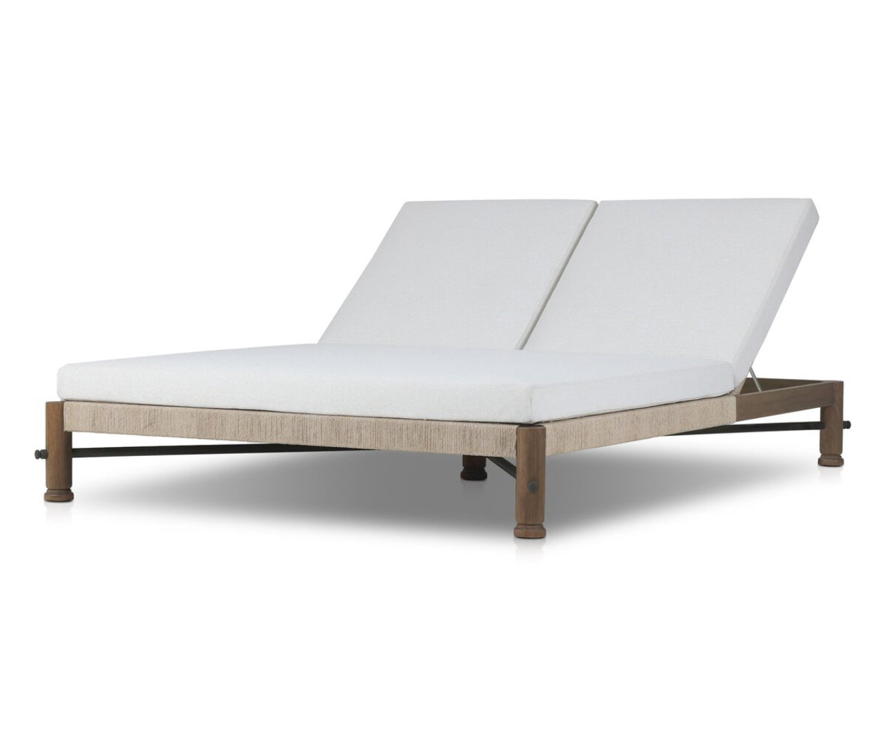 Teak Outdoor Double Lounge Chair Natural