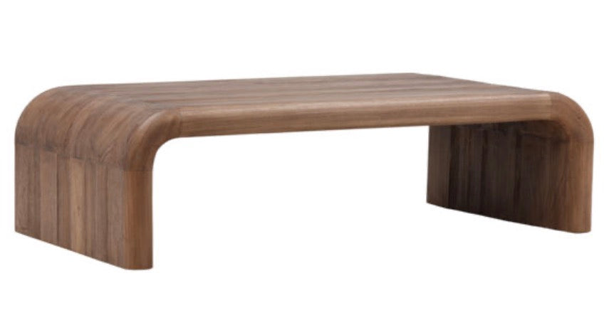 Medium Brown Rectangular Coffee Table