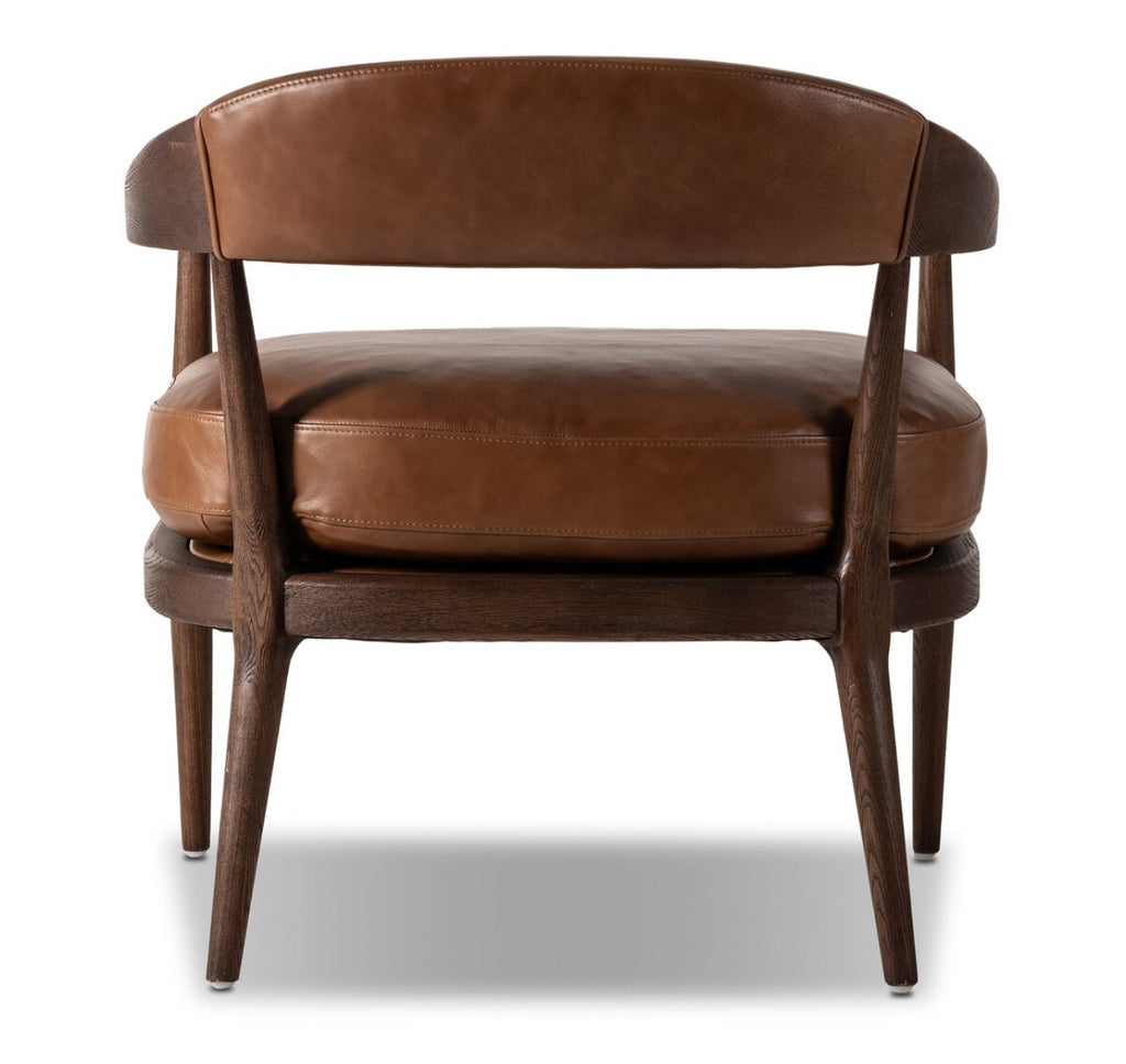 Chestnut Leather Vintage Chair | Top-Grain Leather