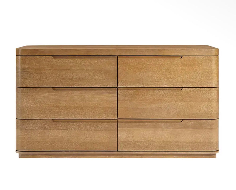 6 Drawer Rubber Wood Dresser