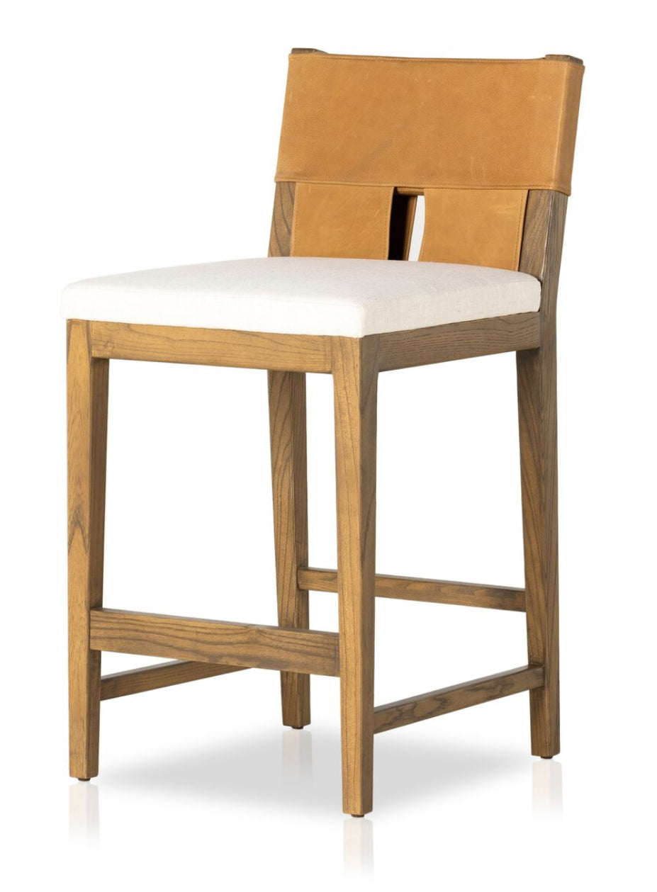 Leather Panel Counter Stool