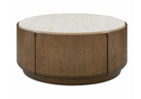 Marble Oak Round Coffee Table