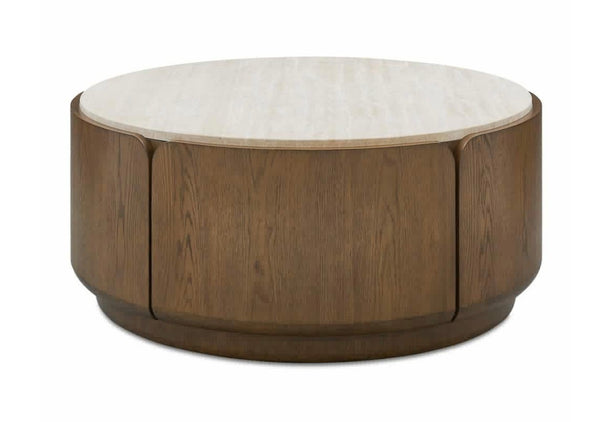 Marble Oak Round Coffee Table
