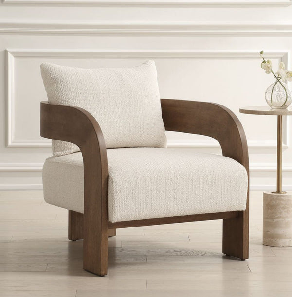T-Back Walnut Accent Chair | Modern Wood Design