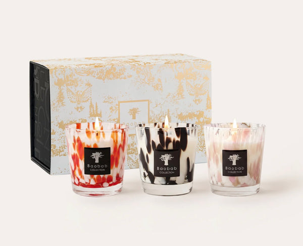 Baobab Pearls Candles Trio