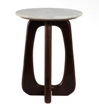 Wood Marble Top Side Table