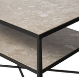 Gunmetal Iron Marble Nightstand