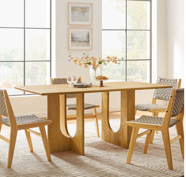 Rectangular 70" Wood Dining Table