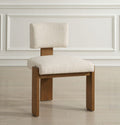Modern Walnut Upholstered Dining Chair