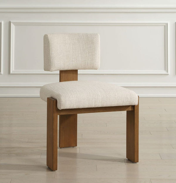 Modern Walnut Upholstered Dining Chair