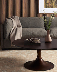 Antique Rust Round Coffee Table | Modern Metal Centerpiece