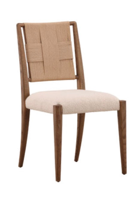 Boucle Wicker Dining Chair