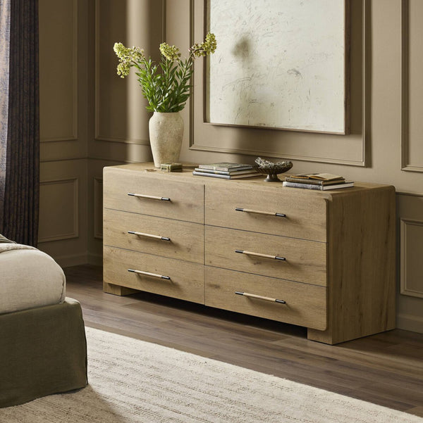 Oak Six Drawer Dresser