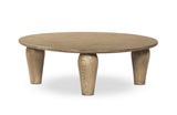 Reclaimed Oak Round Coffee Table | Organic Modern Style