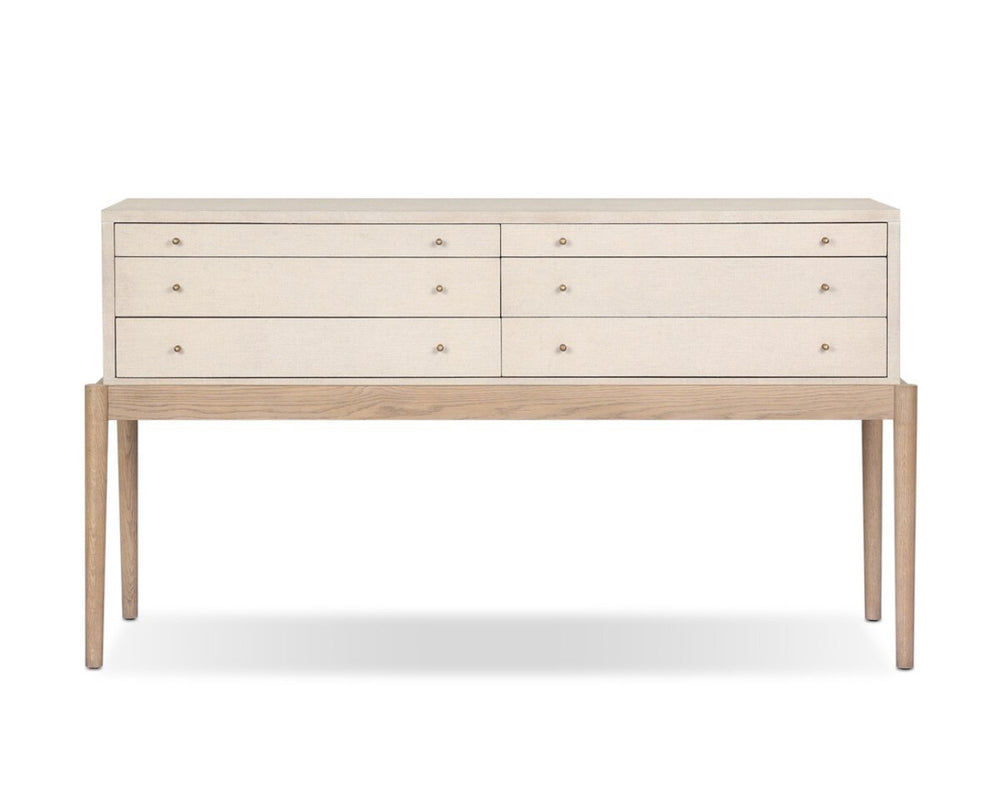 Linen Wrapped Console Table