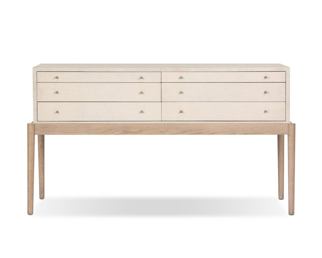 Linen Wrapped Console Table