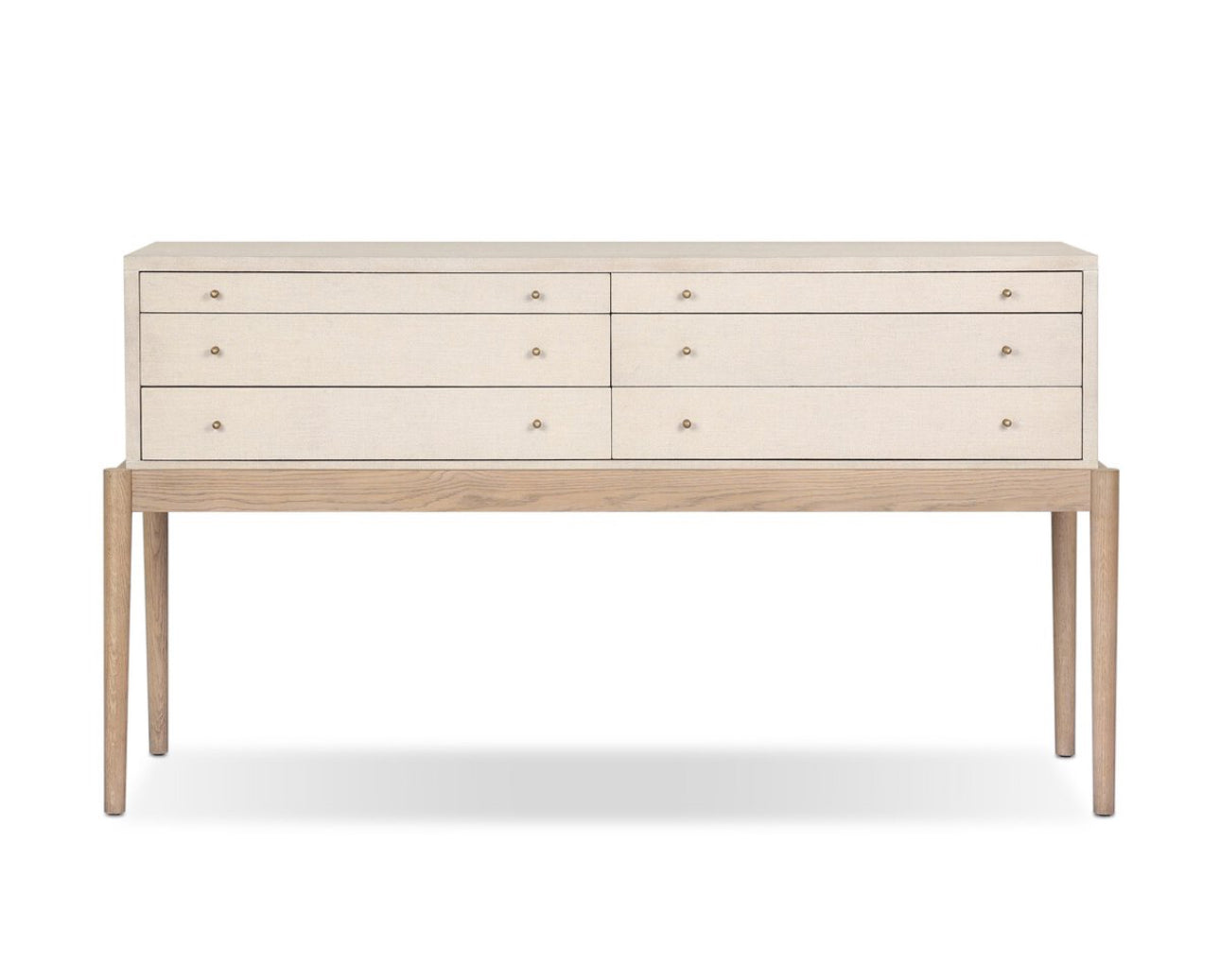 Linen Wrapped Console Table