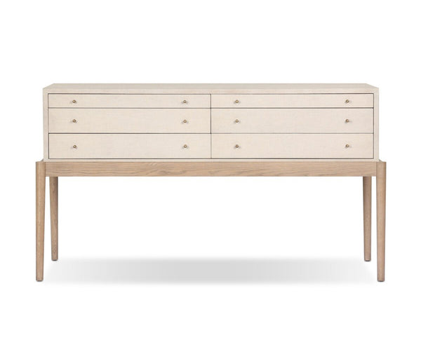 Linen Wrapped Console Table