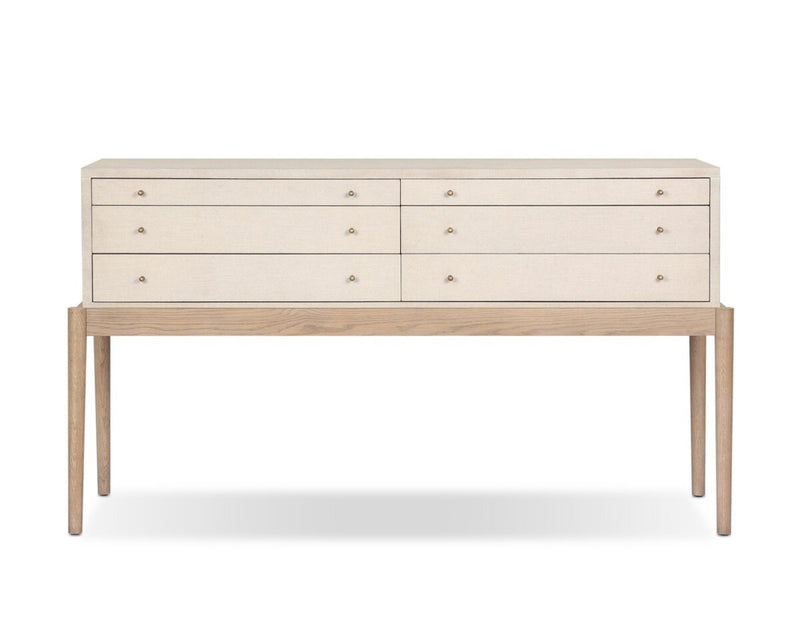 Linen Wrapped Console Table