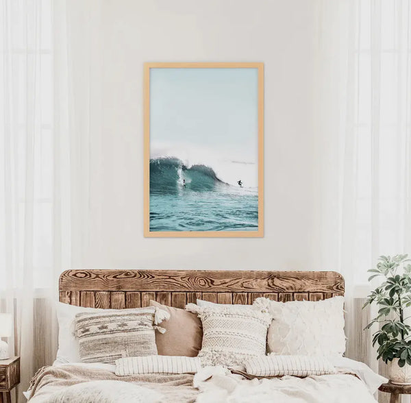 Surfers on Blue Wave
