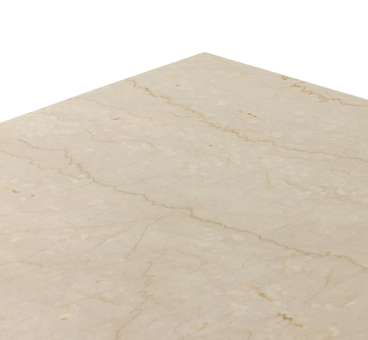 Solid Cream Marble Dining Table