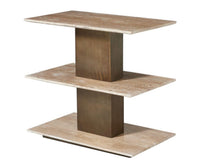Travertine Side Table